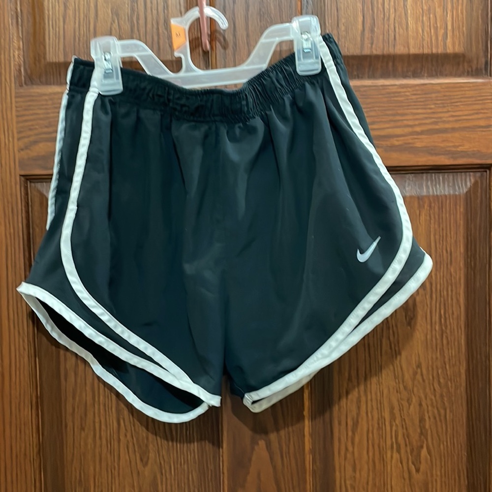 Nike dry fit women’s black and white short. Size M